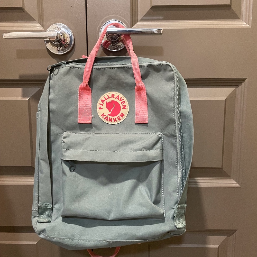 Fjallraven Kanken Backpack - Frost Green-Peach Pink